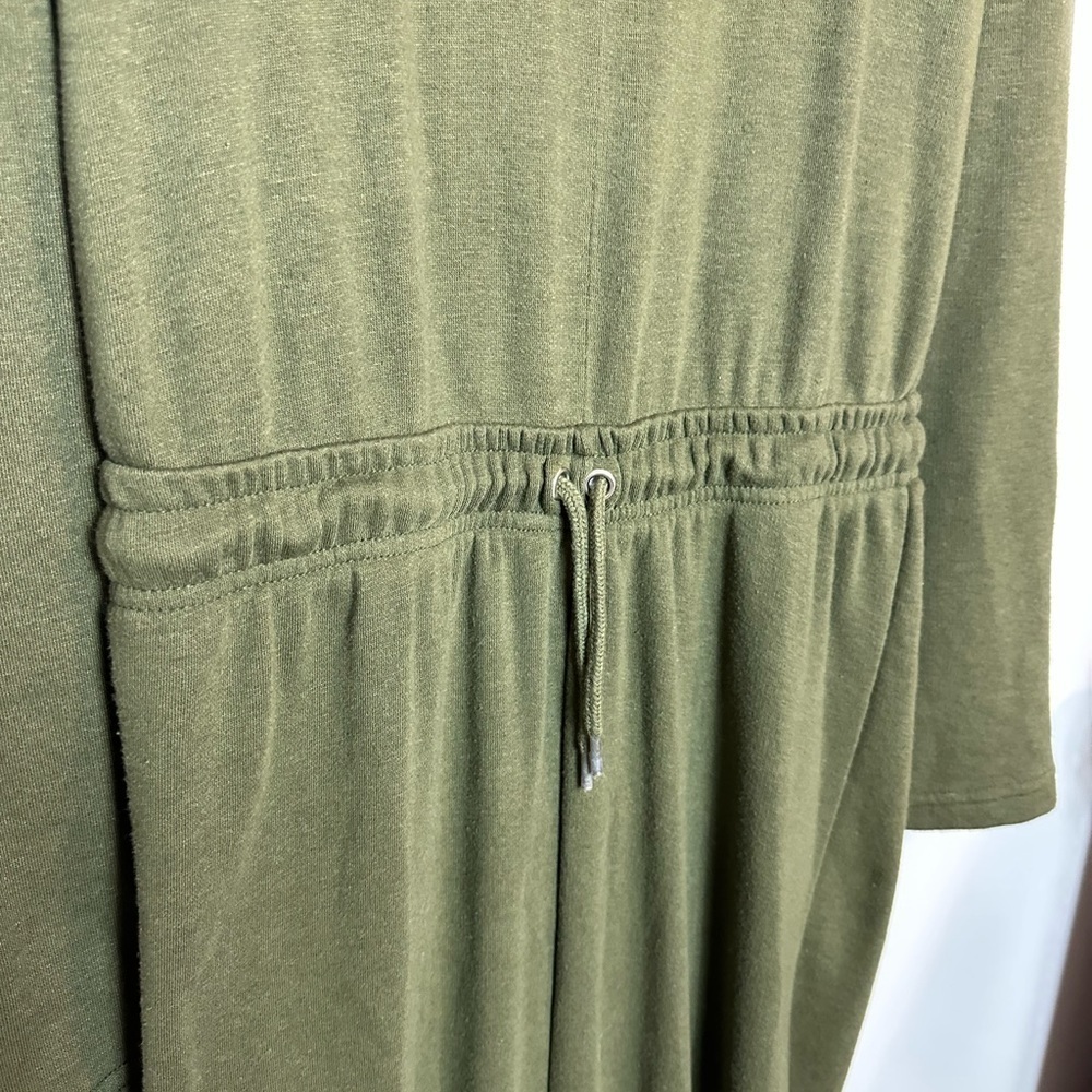 Nasty‎ Gal Olive Green Jogger Romper Loungewear Cotton Blend Size 12 Relaxed - Picture 6 of 9